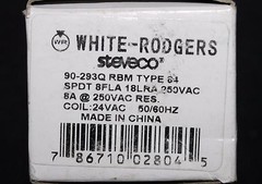 WHITE RODGERS STEVECO 90 293Q RBM Type 64 SPDT 24 VAC Relay
