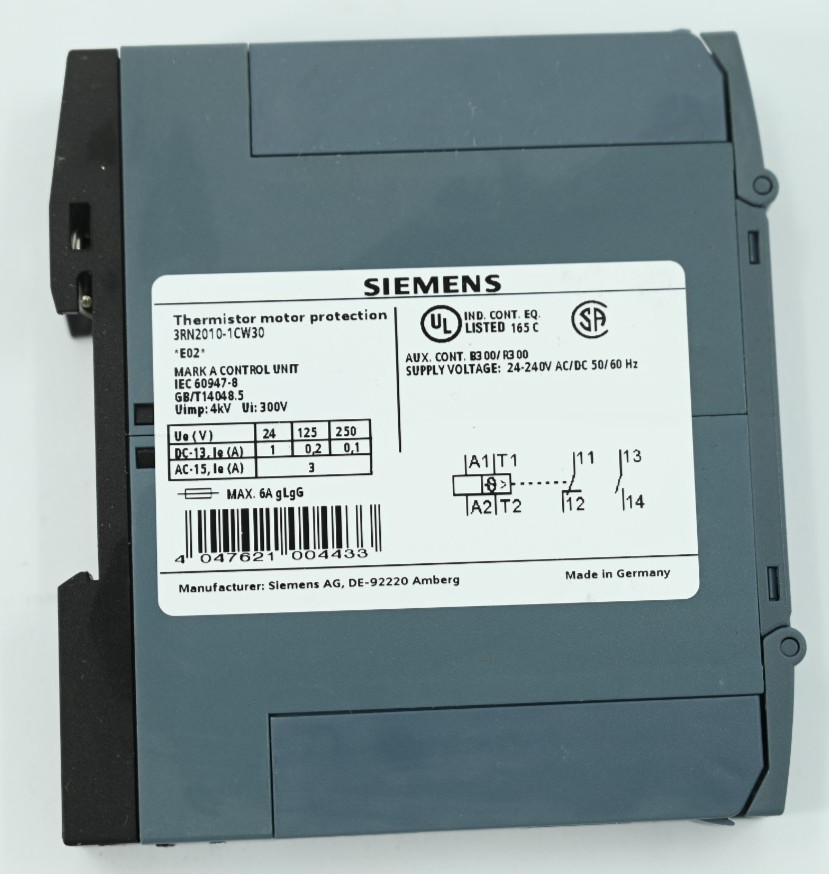 Siemens 3RN2010-1CW30 SIRIUS 3RN2 Thermistor Motor Protection Relay