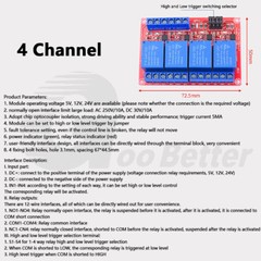 5V 12V 24V Relay Module 1,2,4,8 Channel Optocoupler for Open Source Electronics