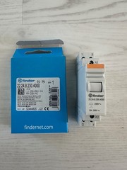 Finder 22.24.8.230.4000 DPST-NC DIN Rail Panel Mount Relay Screw, 230V