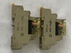 Lot Of 2 Idec RJ25-CL-D24 General Purpose Relay With Socket Base