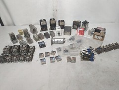 Lot of 60 relays as pictured: ABB, Potter & Brumfield, Leach, opcon, Hubbell, GE