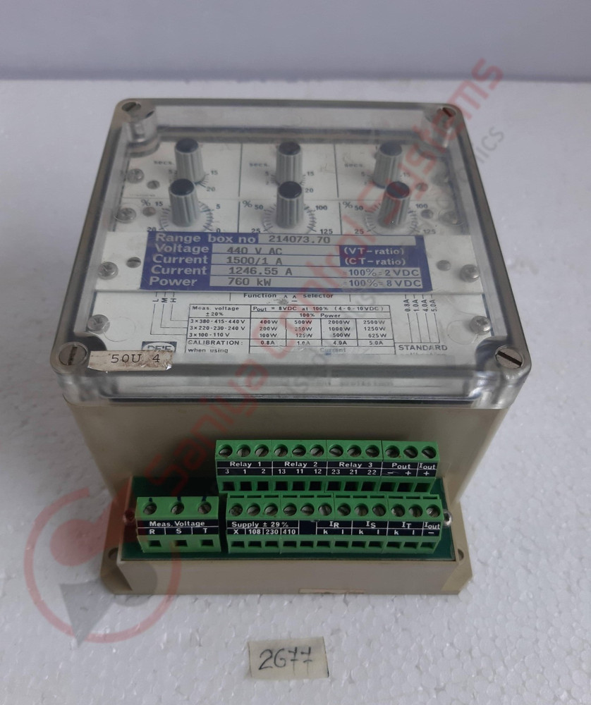 Deif GEPIMAX-3N/2 Protection Relay 440 V AC 214073.70 CURRENT: 1500/1 A
