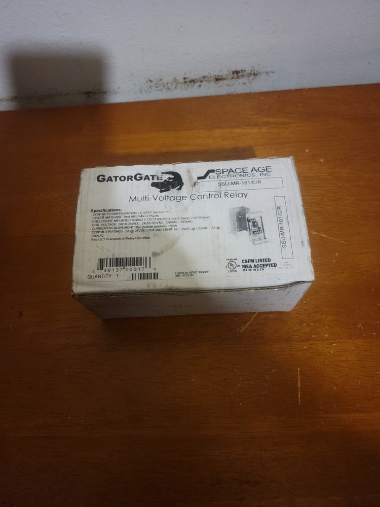 Space Age Gator Gate Multi-Voltage Control Relay SSU-MR-101/C/R
