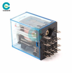 MY4NJ 12V/24V/110V/220V Coil Power Relay DIN Rail Mounted 14Pin 4PDT /Socket