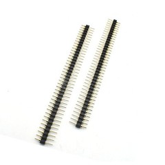 10pcs 2.54mm 40Pin Male Breakable Pin Header Strip 1x40P Single Row Black