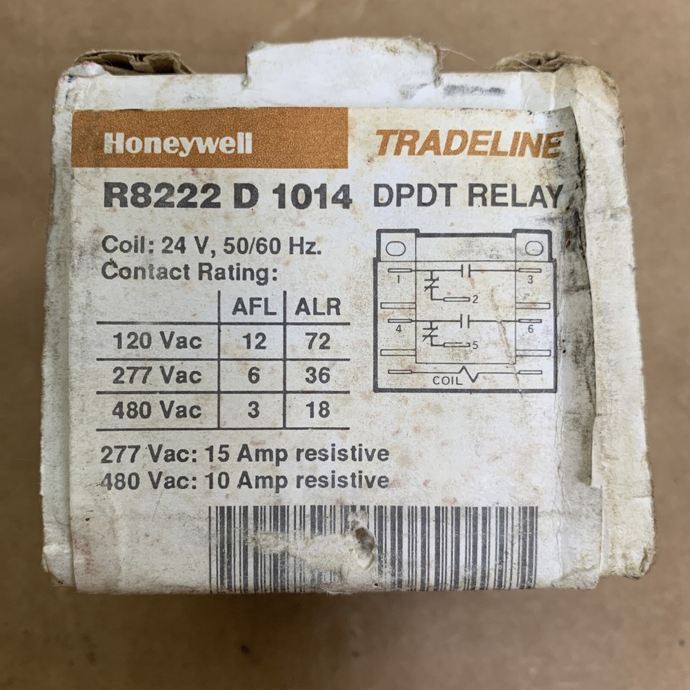 HONEYWELL R8222 D 1014 DPDT General Purpose Relay