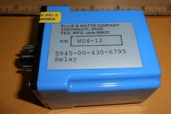 WU4-12 ELLIS & WATTS CO RELAY MODEL # A1534 WITH TUBE SOCKET NEW OLD STOCK