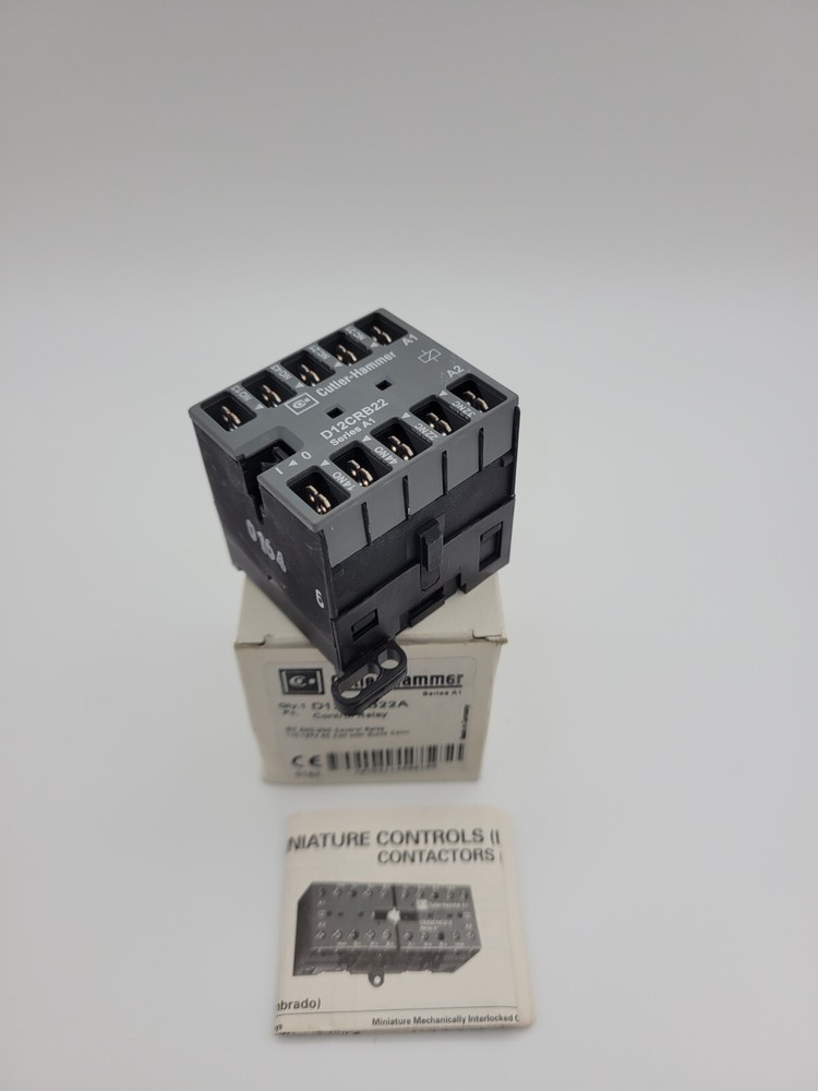 Cutler-Hammer D12CRB22A Control Relay IEC 2NO/2NC 110-127VAC Coil Quick Connect