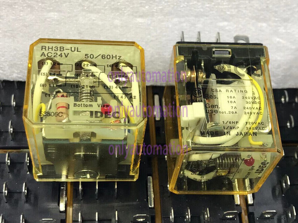 1Pce IDEC RH3B-UL AC24V 10A Power Relay 3PDT (3 Form C) 11Pins~