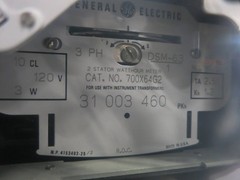 GE 700X64G2 2 Stator Watthour Meter DSM-63 Relay 3PH Watt Hour General Electric