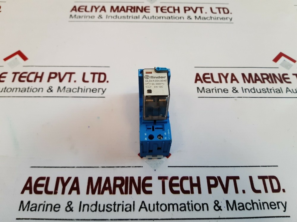 FINDER 94.04 Power Relay With Socket 24V DC 5A 250V