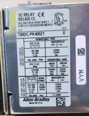 Allen Bradley 700DC-PK400Z1 Remaining Item Without Original Packaging