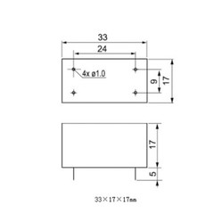 PCB Mount 1A SSR Solid State Relay DC Control DC Input DC3-32V Output DC5-110V