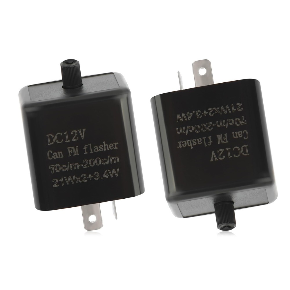 2PCS 12V LED Flasher Relay 2 Pin,Adjustable Turn Signal Relay for Repairing Moto