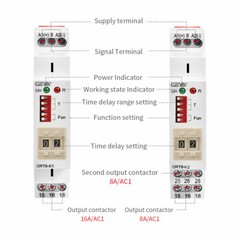 GEYA Digital Setting On Off Delay Multifunction Timer Relay AC DC 12/24/110/220V