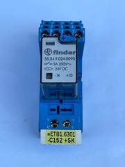 FINDER – 55.34.9.024.0090 – 24V DC Relay Type 94.04