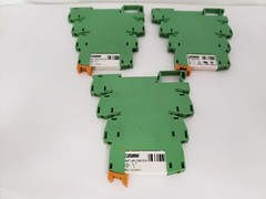 PHOENIX CONTACT PLC-BSC-230UC/21 TERMINAL BLOCK W/2961134 RELAY (LOT OF 3) NNB