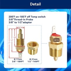 Electric Fan Relay Kit 60 AMP Waterproof Relay Kit with Temperature Sensor.