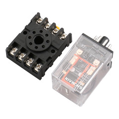 Baomain Power Relay MK2P-I DC 12V Coil DPDT 8 Pin with Plug-In Terminal Socket