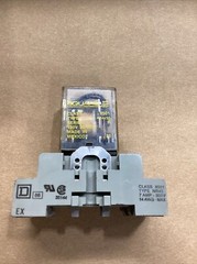 SQUARE D 120V RELAY 8501 RS4V20 W/7AMP BASE 8501 NR45