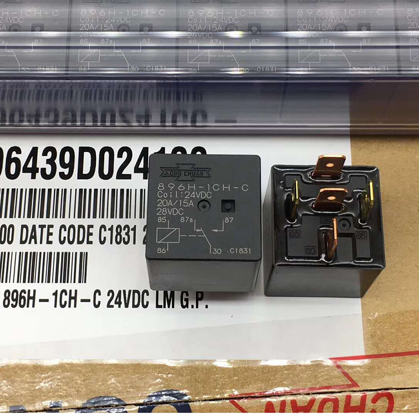 10Pcs Song Chuan 896H-1CH-C 24VDC Power Relay 5 Pins 20A/15A