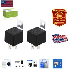 Quality 2 Pack 40A 5 Pin Car Relay – Safe & Reliable Automotive Circuit Control