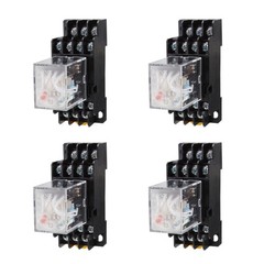 HH54PL AC24V Coil 4PDT 4NO 4NC 14 Pins Pluggable Type 35mm DIN Power Relay,10Pcs