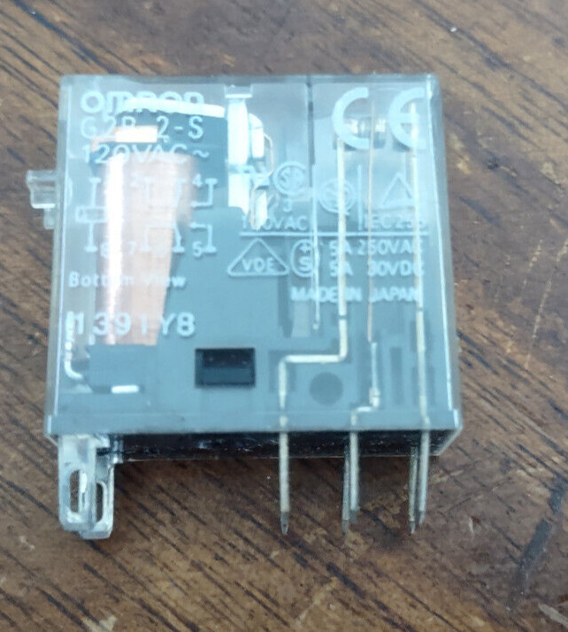 New Omron G2R-1-S 24VDC 1391y8 tv-3 120vac 5 blade 10a 250vac 10a 30vdc NOS