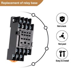 PYF14A DIN Rail Relay Socket Base 14 Pin for MY4NJ HH54P MY4 Y9O48565