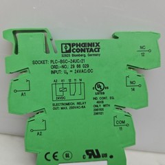 3 Pack Phoenix Contact PLC-BSC- 24UC/21 Relay Base 2966029 w/ 2961105 Relay 24V