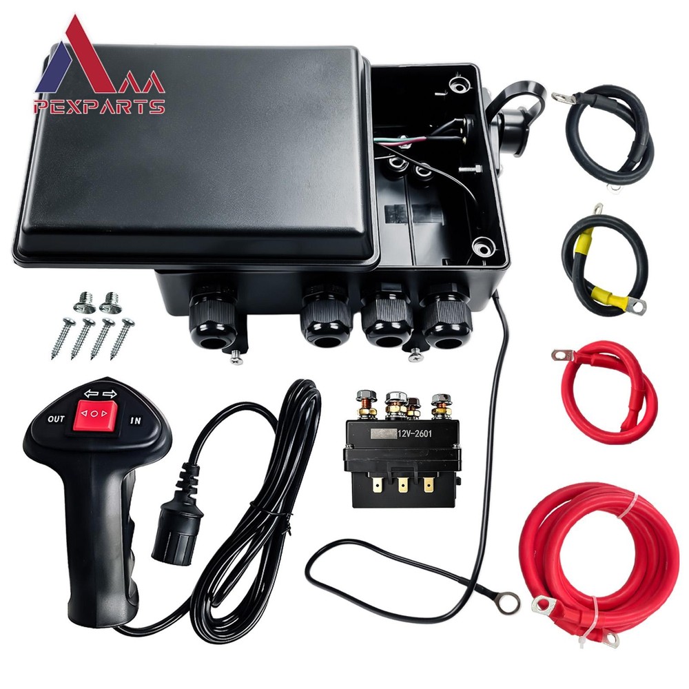 12V 500A Winch Solenoid Contactor Relay with Box and Winch Hand Control Kit