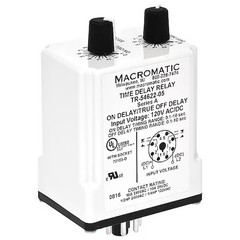 Macromatic Tr-55122-05 Single Function Time Delay Relay, Octal, Cycle On, 1