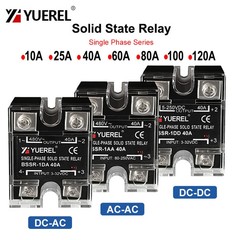 10A 25A 40A 60A 80A 100A 120A Single Phase SSR DC Control AC DC Control DC AC