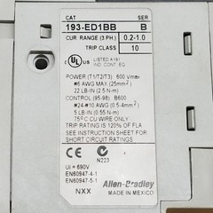 Allen Bradley 193-ED1BB Series B Overload Relay, 0.2-1.0A, 600V Max – USED