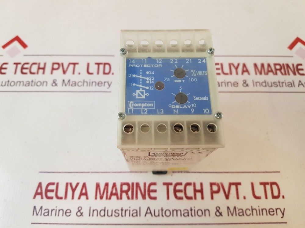 CROMPTON 252-PVZW Protector Relay On Trip 252-PVZW-ZKBX-C6-EA-T1-PM 69.28 V