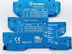 LOT OF 2 FINDER 34.51.7.024.0010 RELAY 24VDC W/ 93.63.7.024 RELAY SOCKET