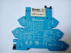 New Finder 34.51.7.024.0010 24VDC Power Relay w/93.01.7.024 Relay Socket x 1 Set