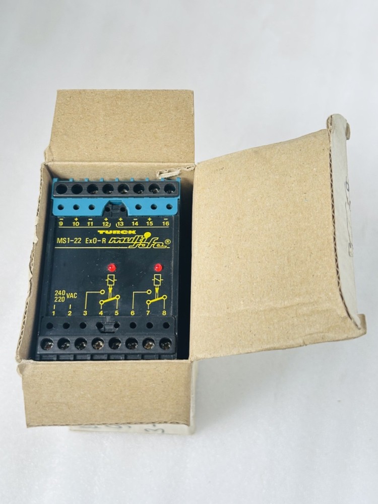 NEW TURCK MS1-22 ExO-R MultiSafe Amplifier Relay 220-240 VAC MS1-22 Ex0-R