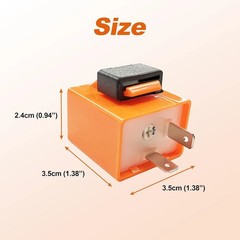 2Pcs 2-Pin 12V Speed Adjustable LED Electronic Flasher Relay Fix Motorcycle Turn