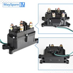 250A 12V Winch Solenoid Relay Contactor Winch Rocker Thumb Switch with Mounti…