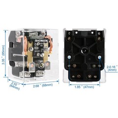 BAOMAIN High Power Relay JQX-62F-2C 12V DC 80A DPDT 2NO 2NC Electronmagnetic …