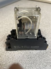 Omron general purpose relay socket and track mount
