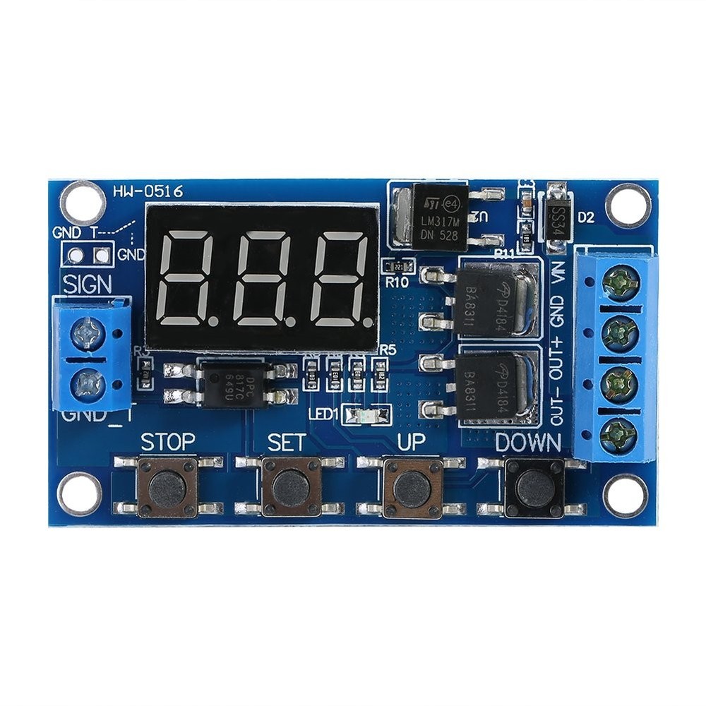 Relay Timer Module, DC 5V 36V Adjustable Timer Relay Module with LED Display…