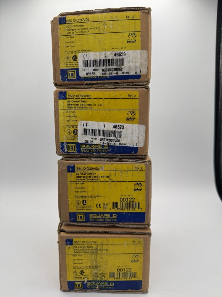 NEW Square D 8501XO30V02 2P 20A 120VAC Control Relay (Ships same day)