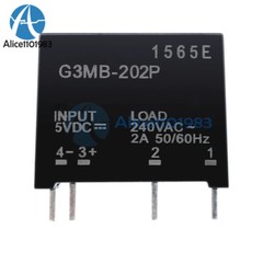 10pcs G3MB-202P DC-AC PCB SSR In 5V DC Out 240V AC 2A Solid State Relay Module
