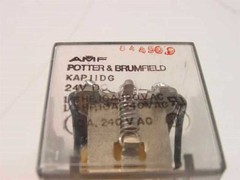 AMF Potter & Brumfield KAP11DG Relay 24VDC 10A 120/240VAC w/ Connection Bracket