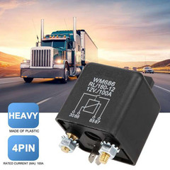 2 Pcs 12V 100Amp 4-Pin Heavy Duty On/Off Switch Split Charge Relay for Auto Boat