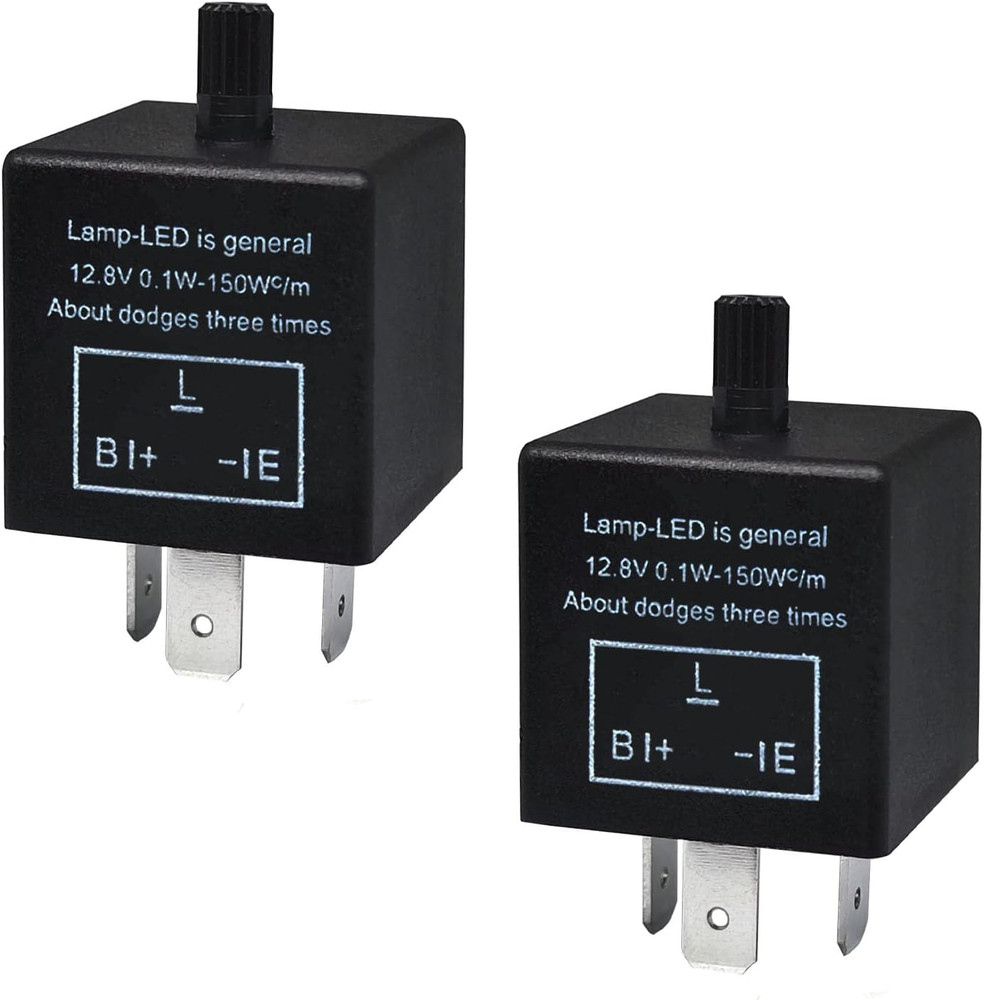Led Flasher Relay CF-13 (Set of 2), 3 Pins Adjustable Turn Signal Relay CF13 EP3