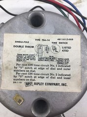 Ripely Type TSA-14 Repeat Cycle Timer; Single Pole Double Throw 4811K12-003 NOS